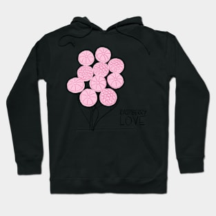 Raspberry love illustration Hoodie